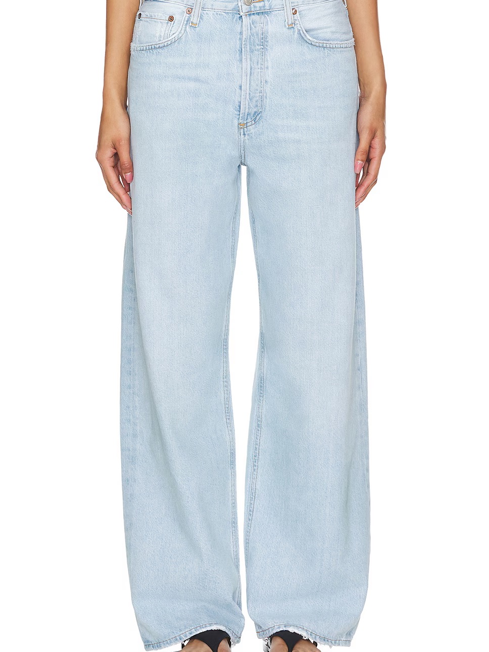 Agolde Low Slung Baggy Jeans In Fragment
